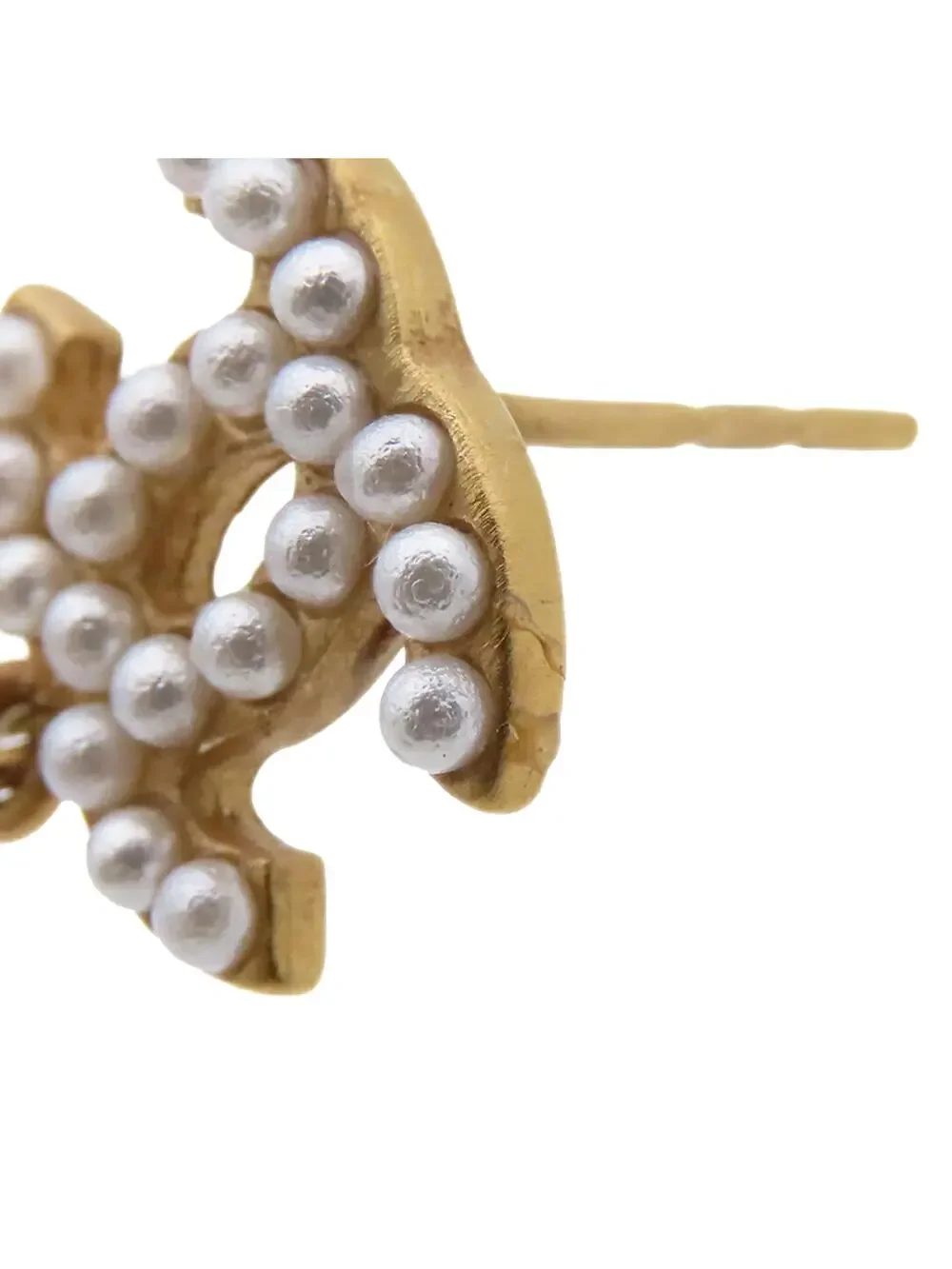 Chanel Cc Gold Plated Faux Pearl Swing #285717C59B